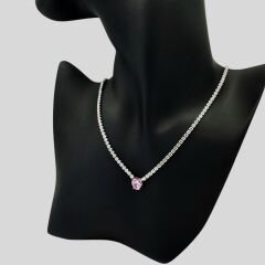 Pembe Su Yolu Romantik Kolye