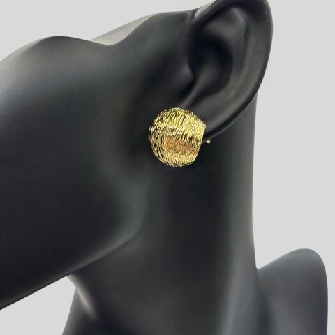 GOLDERA 14K Altın Renk Top Küpe