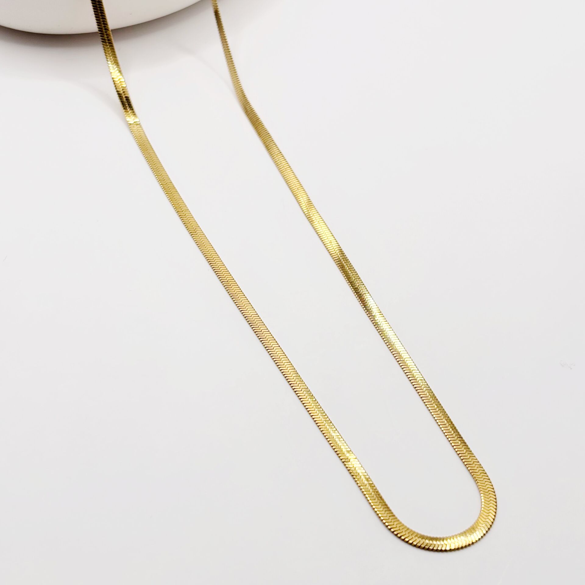 İtalyan Zincirli Gold Çelik 60 cm Kolye