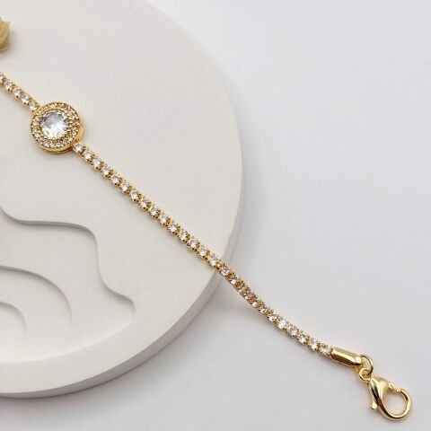 Gold Su Yolu Şık Bileklik