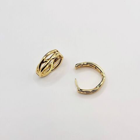 Gold Çelik Halka Sarmal Küpe